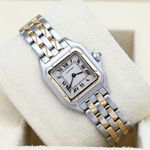Cartier Panthère 1120 (Unknown (random serial)) - White dial 22 mm Gold/Steel case (1/8)