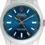 Rolex Milgauss 116400GV (2016) - Blauw wijzerplaat 40mm Staal (1/8)