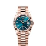 Rolex Day-Date 36 128235 (2025) - Blauw wijzerplaat 36mm Roségoud (1/1)