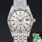 Rolex Datejust Turn-O-Graph 1625 (1970) - Zilver wijzerplaat 36mm Staal (1/8)