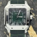 Cartier Santos WSSA0061 (2026) - Groen wijzerplaat 35mm Staal (3/8)