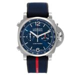 Panerai Luminor Chrono PAM01303 (Onbekend (willekeurig serienummer)) - Blauw wijzerplaat 44mm Staal (1/3)