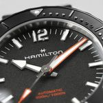 Hamilton Khaki Navy Frogman H77455330 (2024) - Zwart wijzerplaat 41mm Staal (4/4)