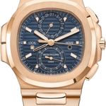 Patek Philippe Nautilus 5990/1R-001 (2024) - Blauw wijzerplaat 40mm Roségoud (1/8)