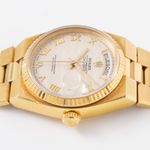 Rolex Day-Date Oysterquartz 19018 (1901) - White dial 36 mm Yellow Gold case (5/8)