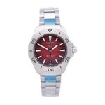 TAG Heuer Aquaracer WBP2114.BA0627 (2024) - Red dial 40 mm Steel case (1/7)