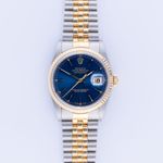 Rolex Datejust 36 16233 (1996) - Blauw wijzerplaat 36mm Goud/Staal (3/7)