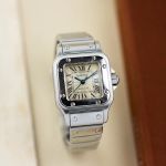 Cartier Santos Galbée 2423 (2001) - Silver dial 24 mm Steel case (1/7)