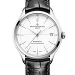 Baume & Mercier Clifton M0A10518 (2023) - Wit wijzerplaat 40mm Staal (1/3)