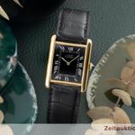 Cartier Tank Vermeil unknown (1990) - Black dial 23 mm Gold/Steel case (1/8)