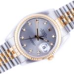 Rolex Datejust 36 16233 (1990) - Silver dial 36 mm Gold/Steel case (1/8)