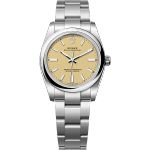 Rolex Oyster Perpetual 34 124200 (2025) - Beige wijzerplaat 34mm Staal (1/1)
