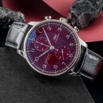 IWC Portuguese Chronograph IW371616 (Onbekend (willekeurig serienummer)) - Rood wijzerplaat 41mm Staal (2/8)
