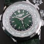 Patek Philippe World Time Chronograph 5930P-001 (2022) - Green dial 40 mm Platinum case (6/8)