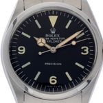 Rolex Air-King 5500 (1980) - Zwart wijzerplaat 34mm Staal (1/8)