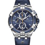 Maurice Lacroix Aikon AI1018-SS001-432-4 (2023) - Blauw wijzerplaat 44mm Staal (1/3)