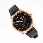 IWC Portuguese Perpetual Calendar IW503702 (2025) - Black dial 44 mm Rose Gold case (2/8)