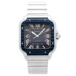 Cartier Santos WSSA0048 (2022) - Blauw wijzerplaat 40mm Staal (1/8)