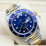 Rolex Submariner Date 16613 (2000) - Blauw wijzerplaat 40mm Goud/Staal (2/14)