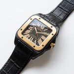 Cartier Santos 100 W2020009 (Unknown (random serial)) - Black dial 38 mm Gold/Steel case (3/5)