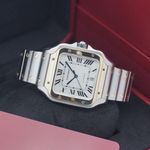 Cartier Santos W2SA0006 (2019) - White dial 40 mm Gold/Steel case (2/8)