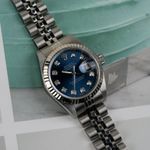 Rolex Lady-Datejust 79174 (2001) - Blue dial 26 mm Steel case (8/8)