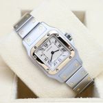 Cartier Santos Galbée 1057930 (Unknown (random serial)) - White dial 24 mm Gold/Steel case (1/8)