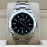 Rolex Milgauss 116400GV (2008) - Zwart wijzerplaat 40mm Staal (1/8)