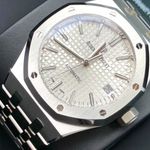 Audemars Piguet Royal Oak Selfwinding 15450ST.OO.1256ST.01 (2021) - Zilver wijzerplaat 37mm Staal (5/8)