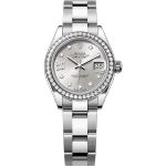 Rolex Lady-Datejust 279384RBR (2025) - Zilver wijzerplaat 28mm Staal (1/1)