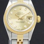 Rolex Lady-Datejust 69173 (1995) - Gold dial 26 mm Gold/Steel case (1/7)