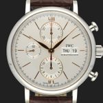 IWC Portofino Chronograph IW391031 (2020) - Zilver wijzerplaat 42mm Staal (2/8)