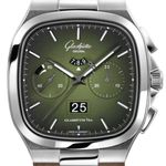 Glashütte Original Seventies Chronograph Panorama Date 1-37-02-09-02-62 (2025) - Green dial 40 mm Steel case (1/1)