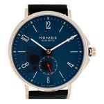 NOMOS Ahoi Atlantik Datum 558 (2024) - Blauw wijzerplaat 40mm Staal (1/8)