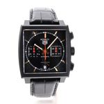 TAG Heuer Monaco CBL2180 (2022) - Zwart wijzerplaat 39mm Titanium (1/8)