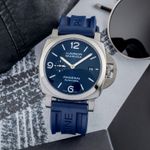 Panerai Luminor Marina PAM01313 (Unknown (random serial)) - Blue dial 44 mm Steel case (1/8)