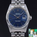 Rolex Datejust 36 16014 (1985) - Blauw wijzerplaat 36mm Staal (1/8)