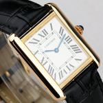 Cartier Tank Solo W1018755 (2018) - Wit wijzerplaat 31mm Geelgoud (3/8)