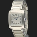 Cartier Tank Française WSTA0074 (2023) - Silver dial 32 mm Steel case (1/8)