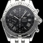 Breitling Crosswind Chronograph A13355 (2002) - Zwart wijzerplaat 43mm Staal (1/8)