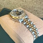 Rolex Lady-Datejust 69173 (1991) - Blue dial 26 mm Gold/Steel case (7/8)