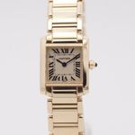 Cartier Tank Française 1820 (1996) - White dial 20 mm Yellow Gold case (3/8)