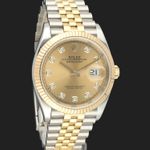Rolex Datejust 36 126233 (2019) - Champagne dial 36 mm Gold/Steel case (4/8)