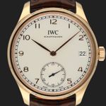 IWC Portuguese Hand-Wound IW510204 (Unknown (random serial)) - Silver dial 43 mm Red Gold case (2/8)