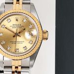 Rolex Lady-Datejust 69173 (1990) - Champagne wijzerplaat 26mm Goud/Staal (5/7)