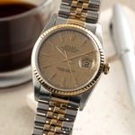 Rolex Datejust 36 16233 (1992) - Goud wijzerplaat 36mm Goud/Staal (1/8)
