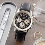 Breitling Navitimer D30022 (1995) - Zwart wijzerplaat 38mm Staal (1/8)