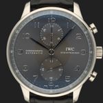 IWC Portuguese Chronograph IW371431 (2016) - Grey dial 41 mm White Gold case (2/8)