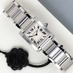 Cartier Tank Française WSTA0005  (2020) - Zilver wijzerplaat 30mm Staal (1/8)