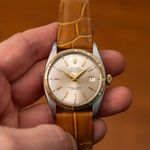 Rolex Datejust 6105 (1953) - White dial 36 mm Gold/Steel case (4/8)